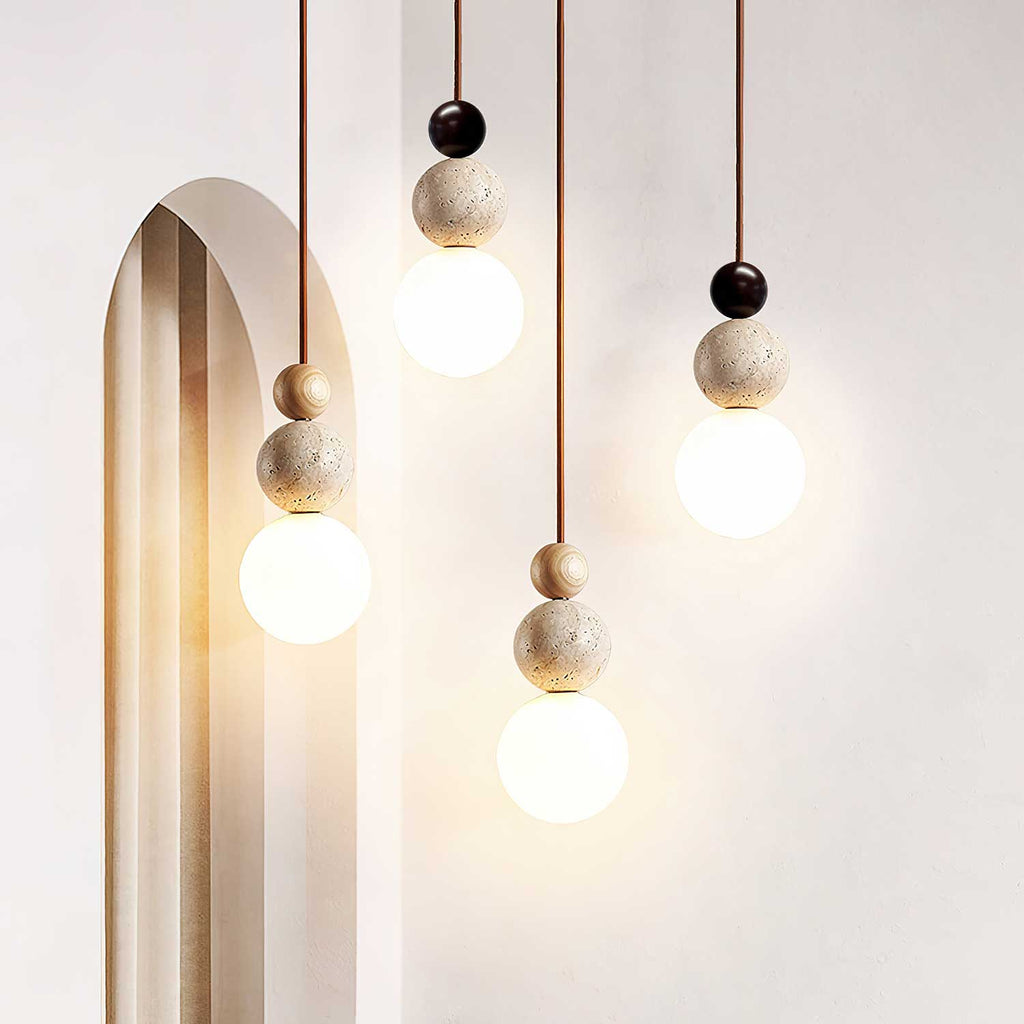 Penreloria Travertine Pendant Light-Moonnatur