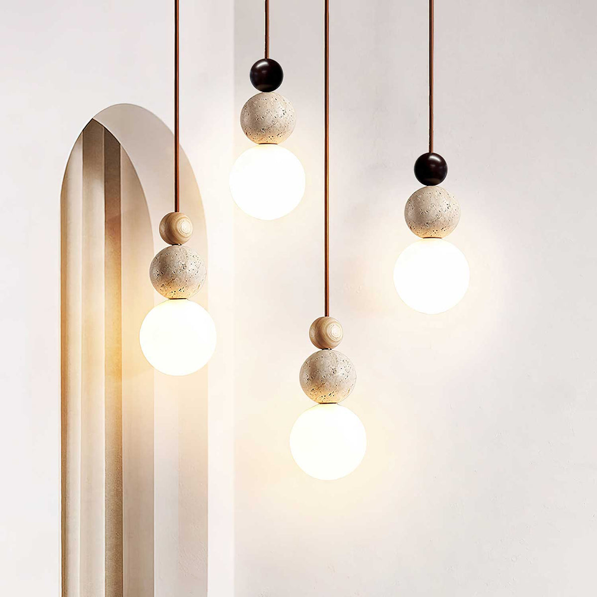 Penreloria Travertine Pendant Light-Moonnatur