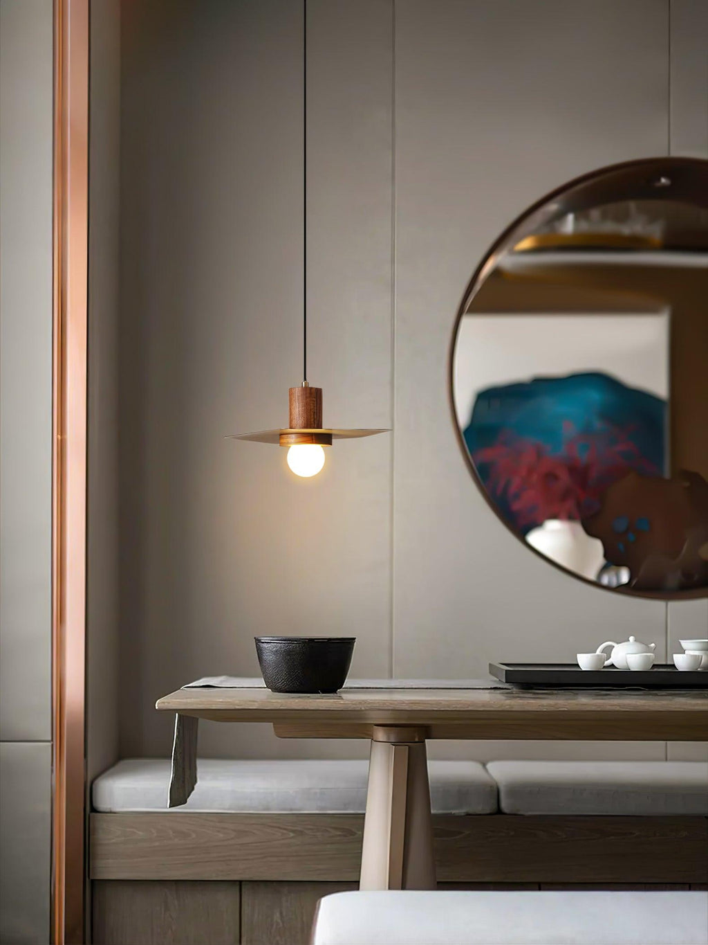Jarveniel Wood Pendant Light-Moonnatur