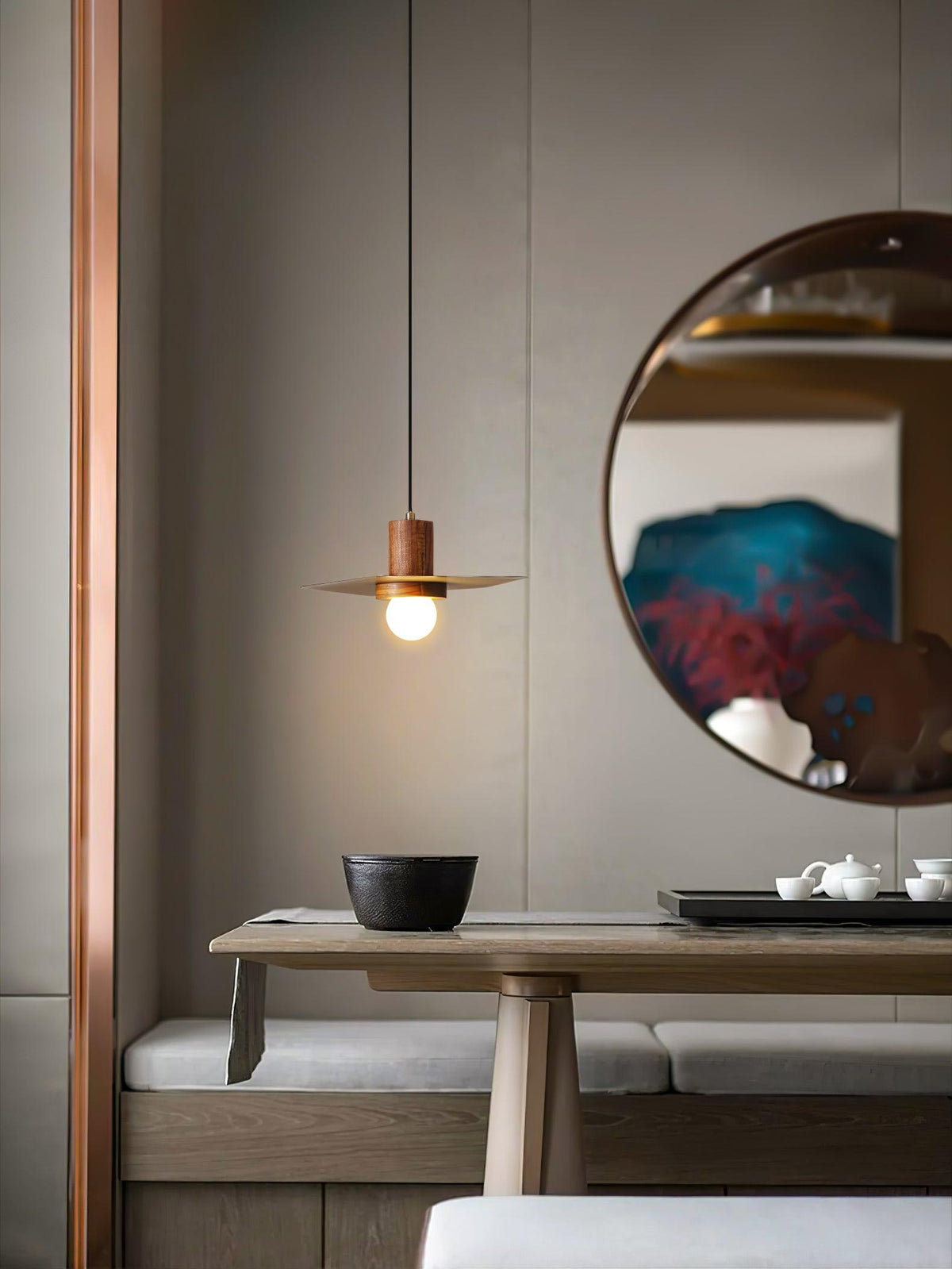 Jarveniel Wood Pendant Light-Moonnatur