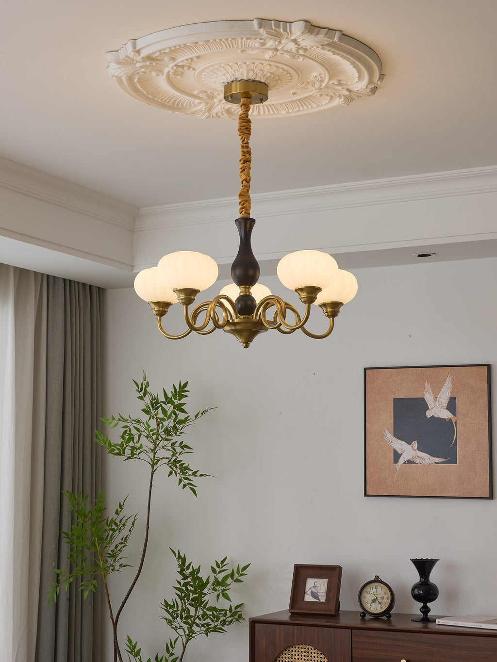 Drenia Wood Chandelier-Moonnatur