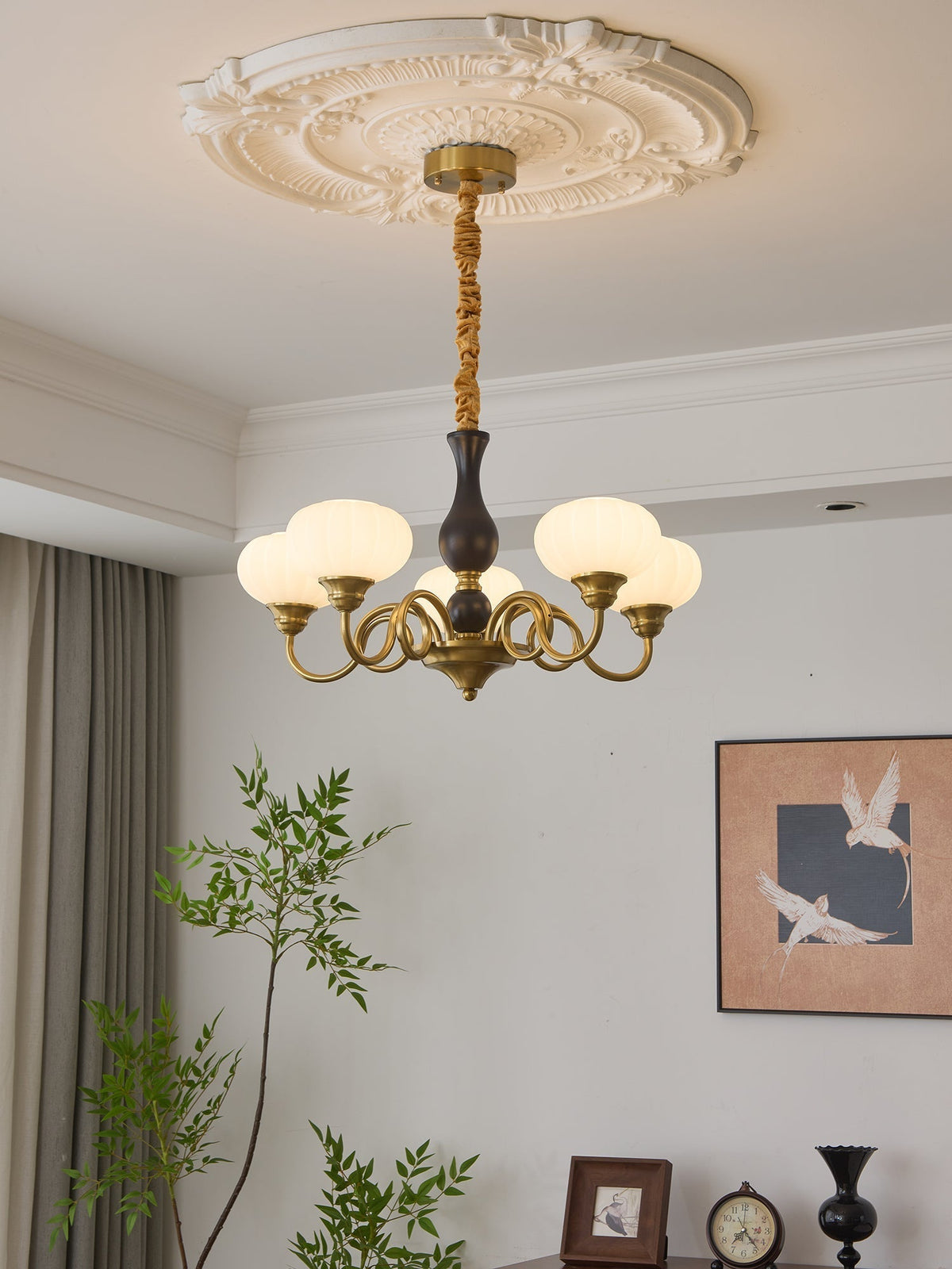 Drenia Wood Chandelier-Moonnatur