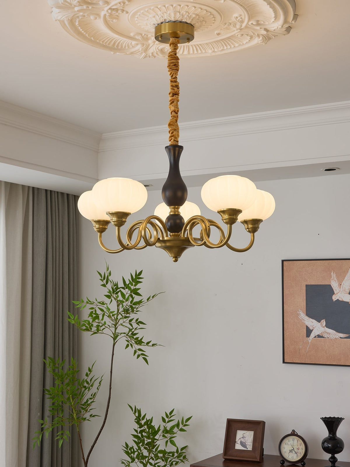 Drenia Wood Chandelier-Moonnatur