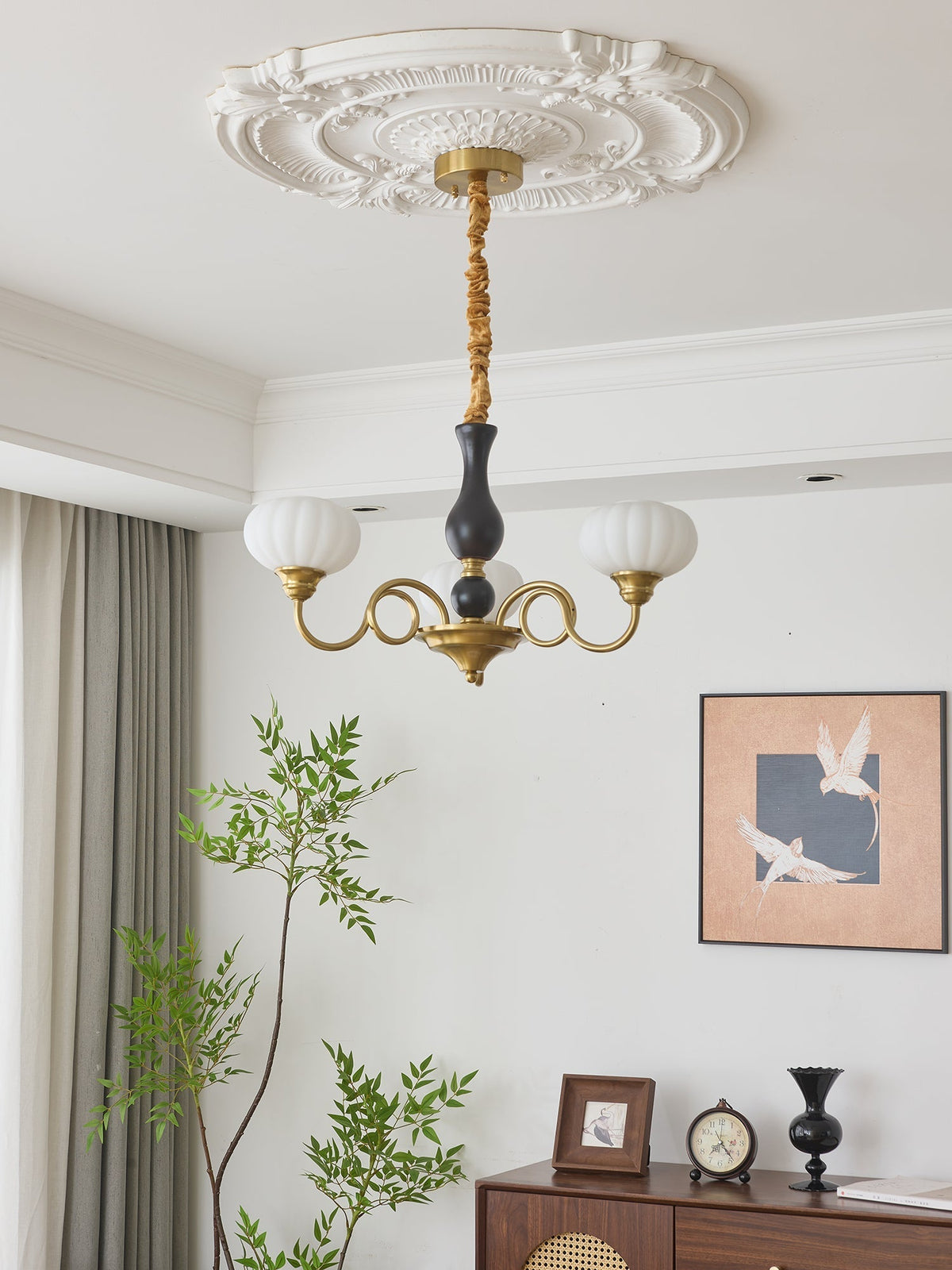 Drenia Wood Chandelier-Moonnatur