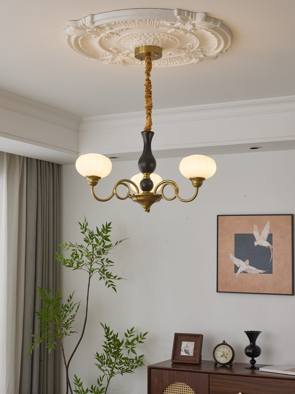 Drenia Wood Chandelier-Moonnatur