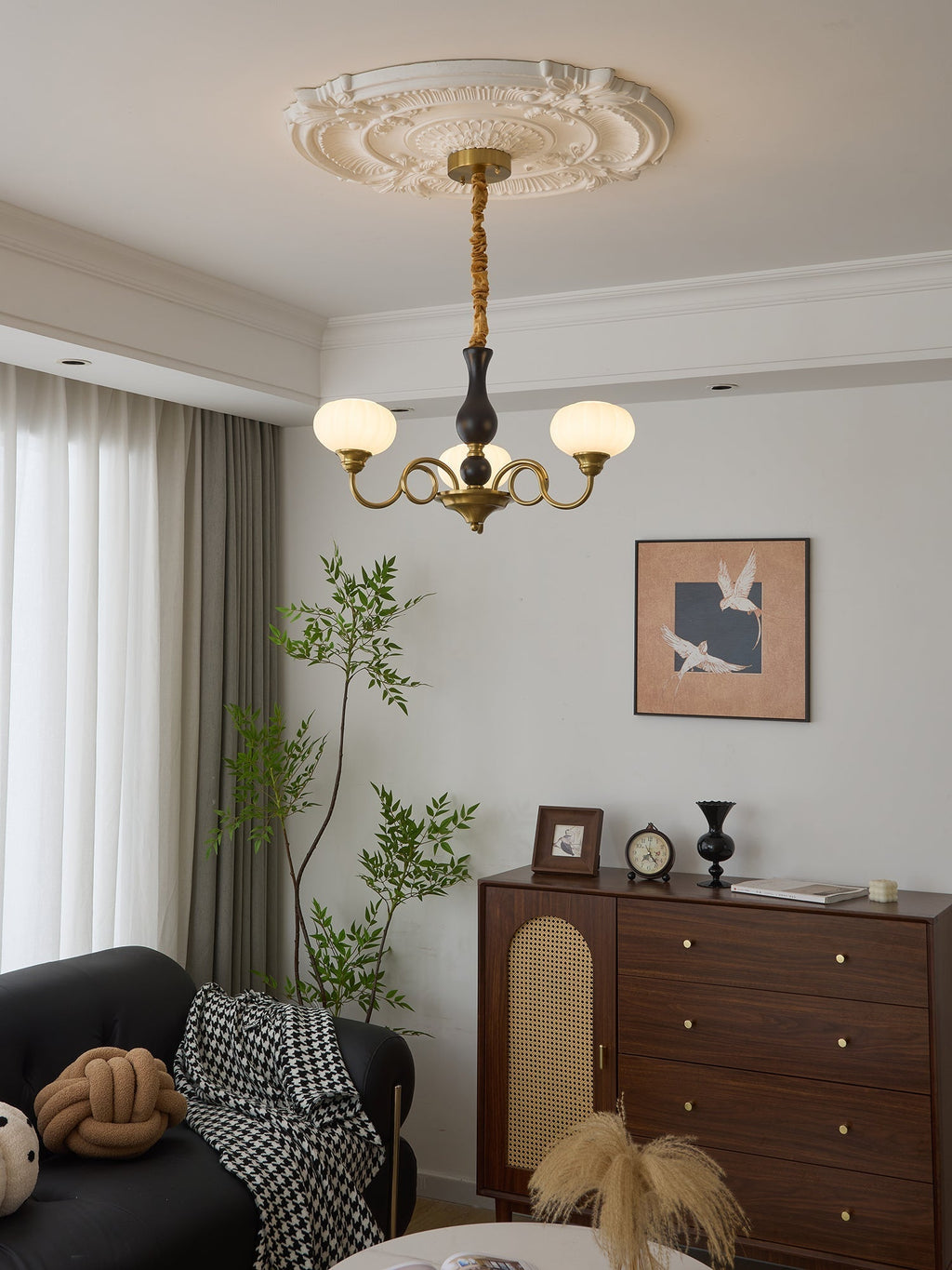 Drenia Wood Chandelier-Moonnatur