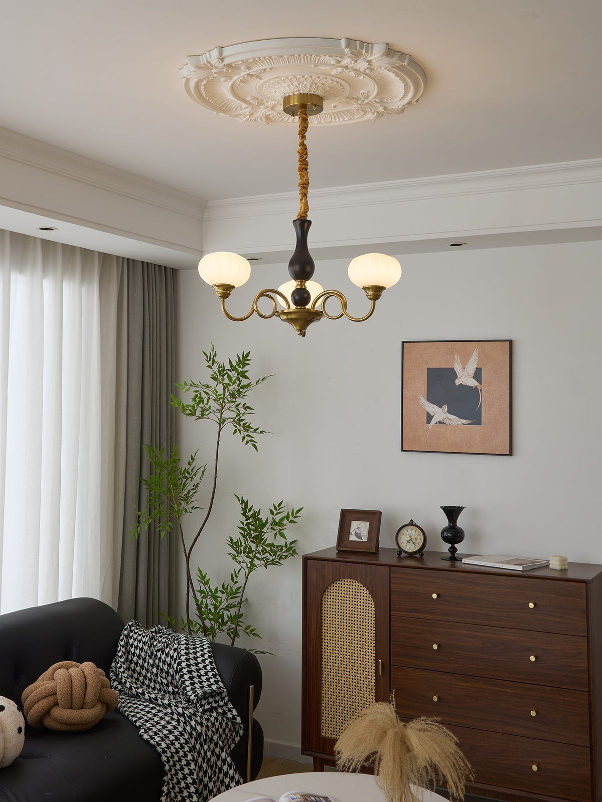 Drenia Wood Chandelier-Moonnatur