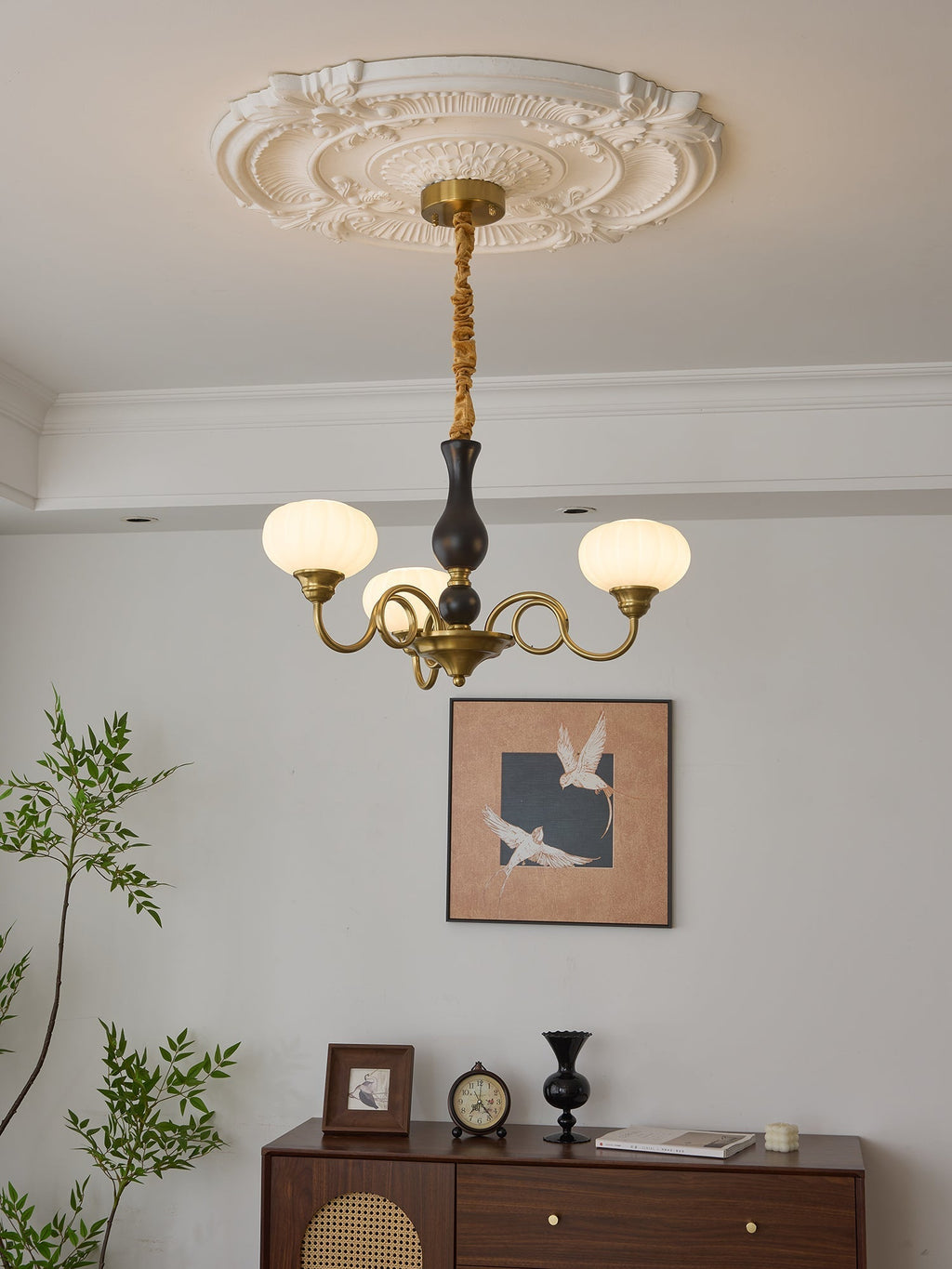 Drenia Wood Chandelier-Moonnatur