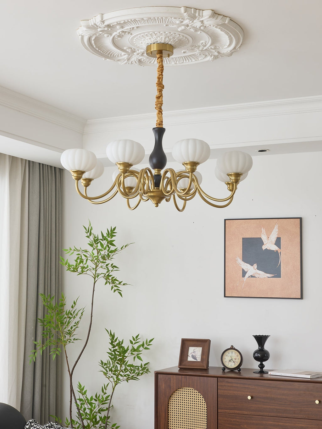 Drenia Wood Chandelier-Moonnatur