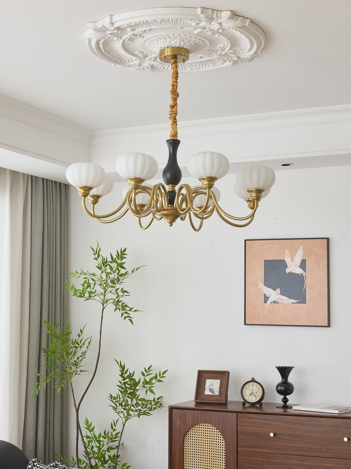 Drenia Wood Chandelier-Moonnatur