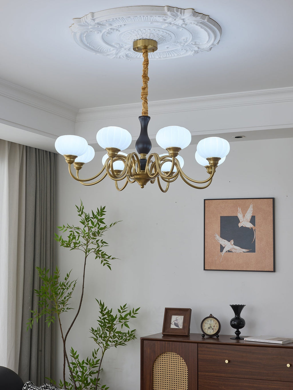 Drenia Wood Chandelier-Moonnatur