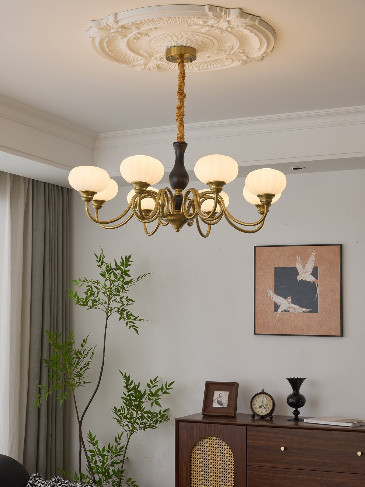 Drenia Wood Chandelier-Moonnatur