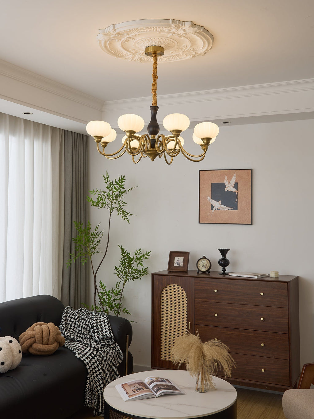 Drenia Wood Chandelier-Moonnatur