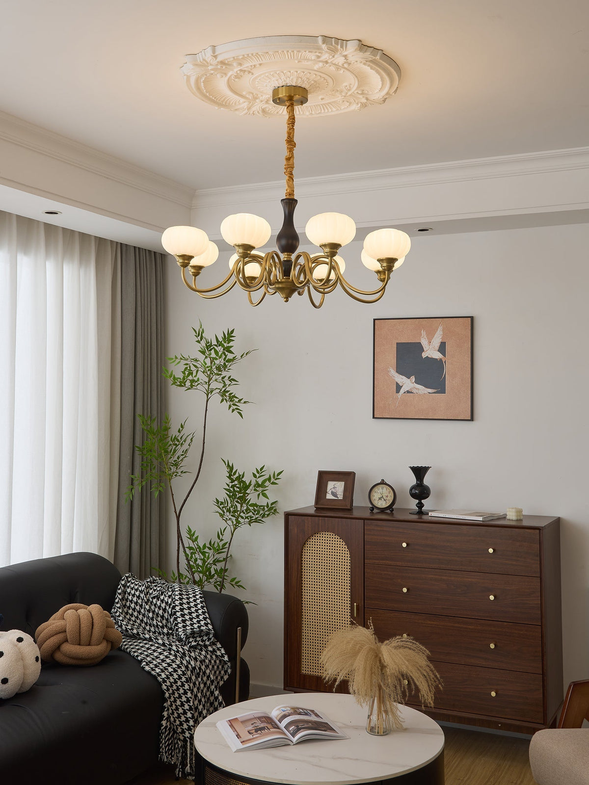 Drenia Wood Chandelier-Moonnatur