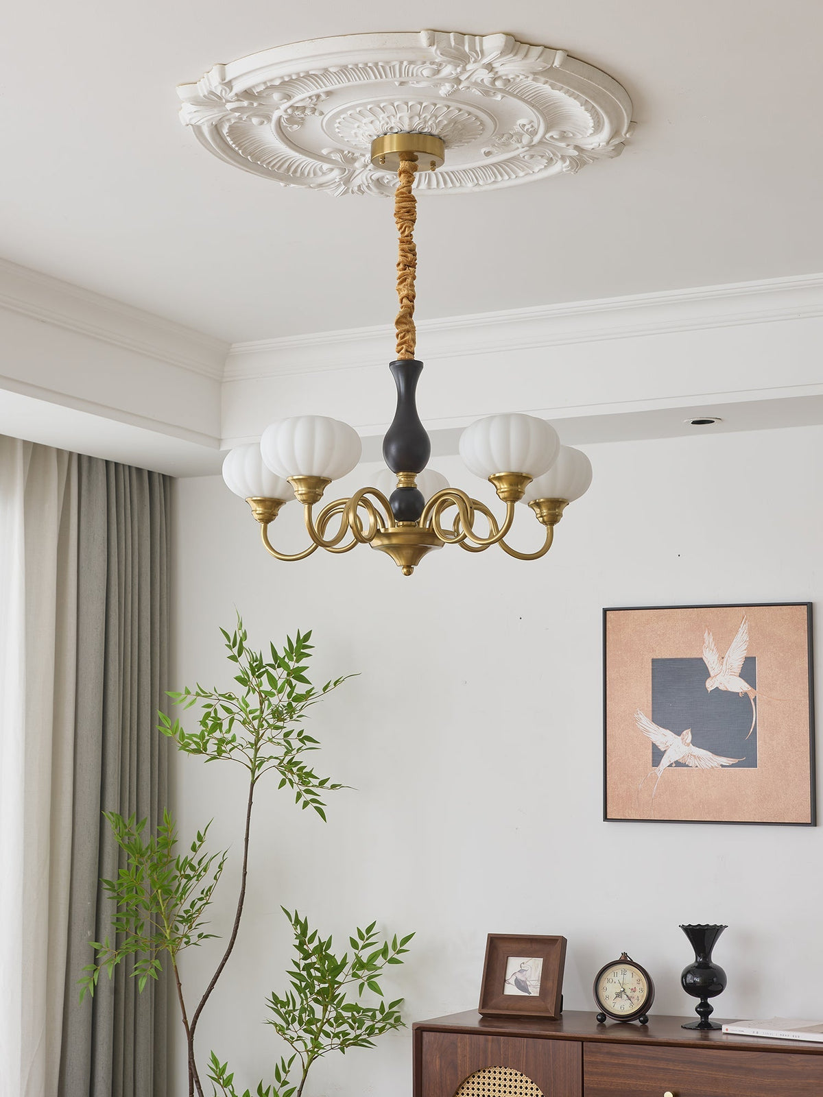 Drenia Wood Chandelier-Moonnatur