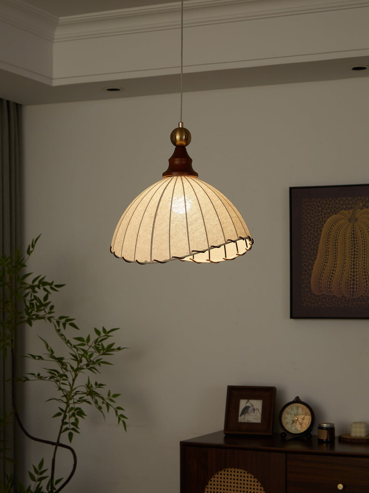 Elowaria Fabric Pendant Light-Moonnatur