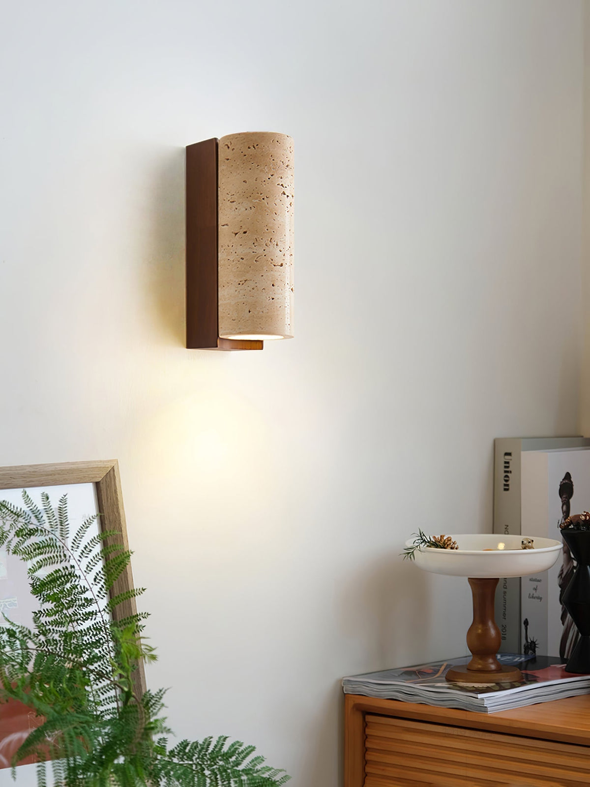 Darrowora Travertine Wall Light-Moonnatur