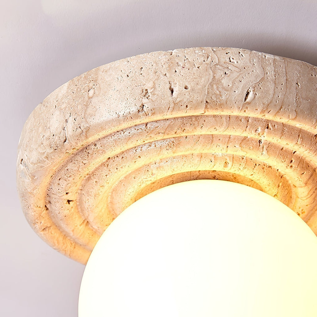 Idrisenna Travertine Ceiling Light-Moonnatur