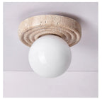 Idrisenna Travertine Ceiling Light-Moonnatur