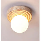 Idrisenna Travertine Ceiling Light-Moonnatur