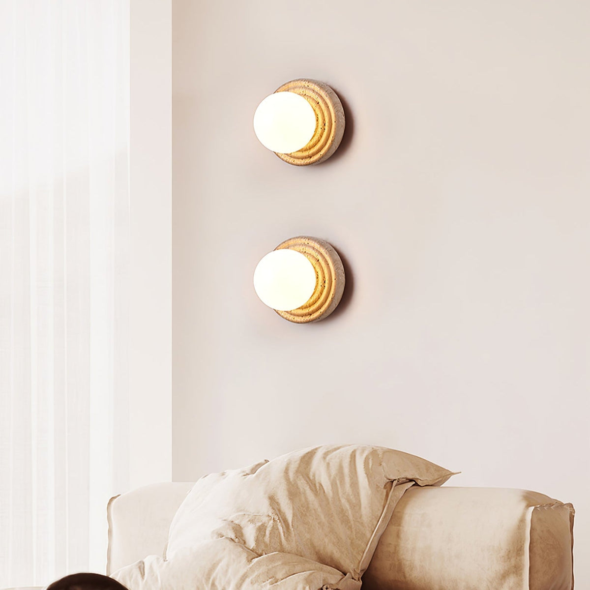 Hadrenelle Travertine Wall Light-Moonnatur