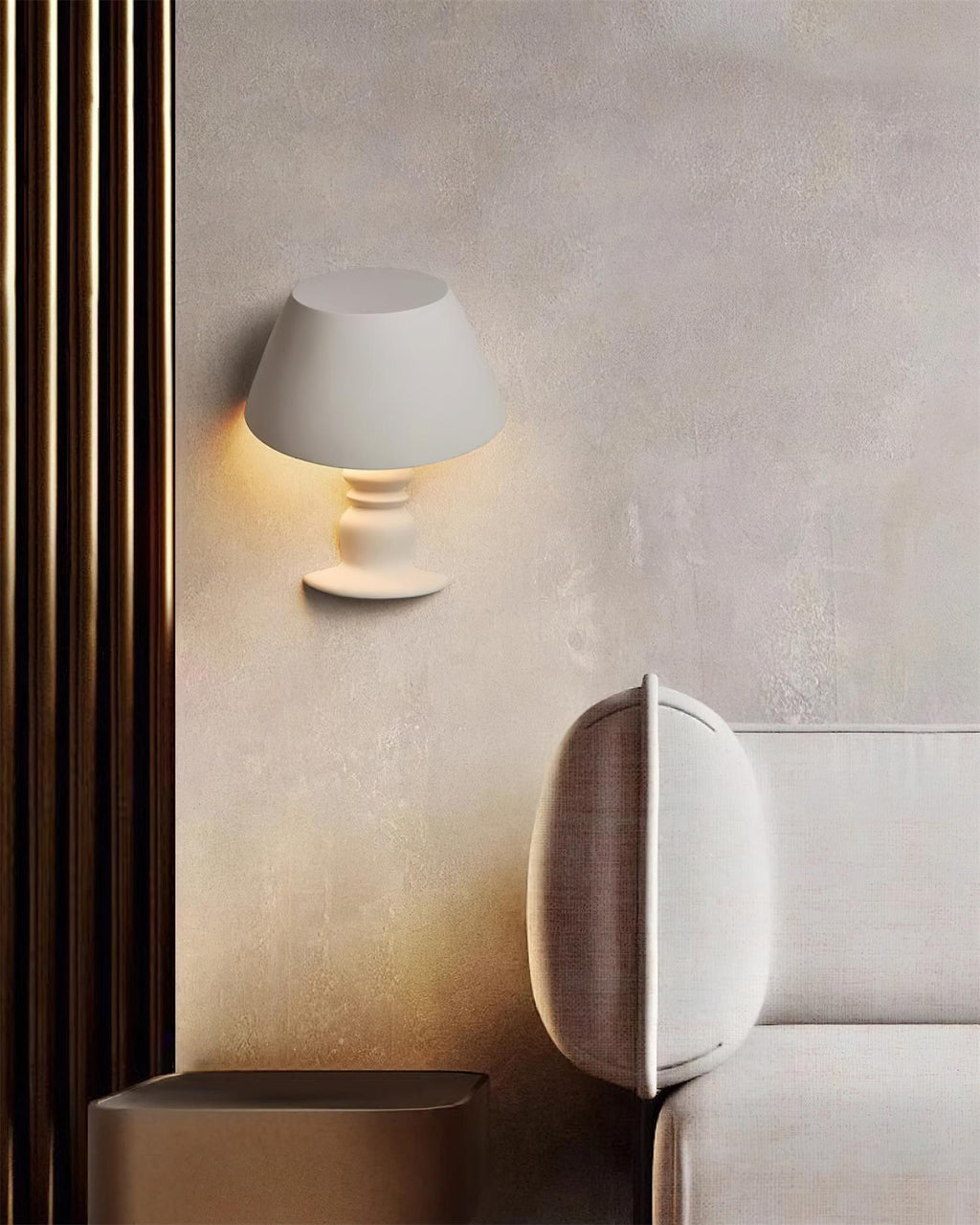 Darnellyn Plaster Wall Light-Moonnatur