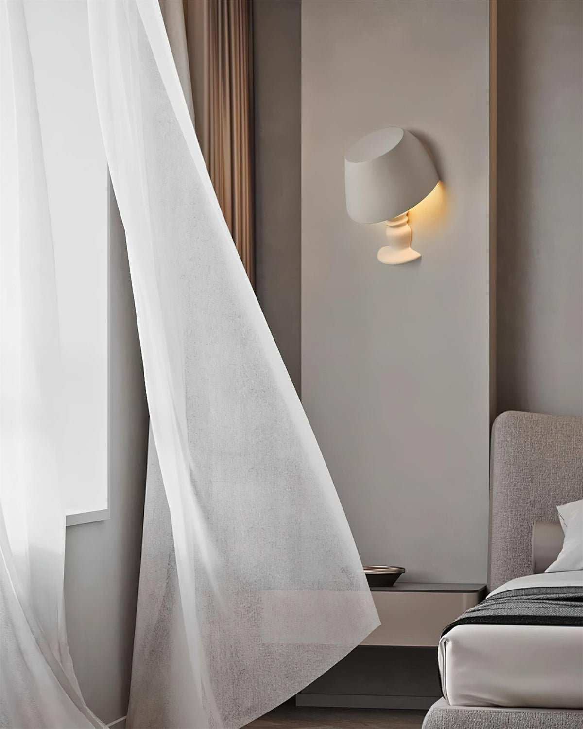 Darnellyn Plaster Wall Light-Moonnatur