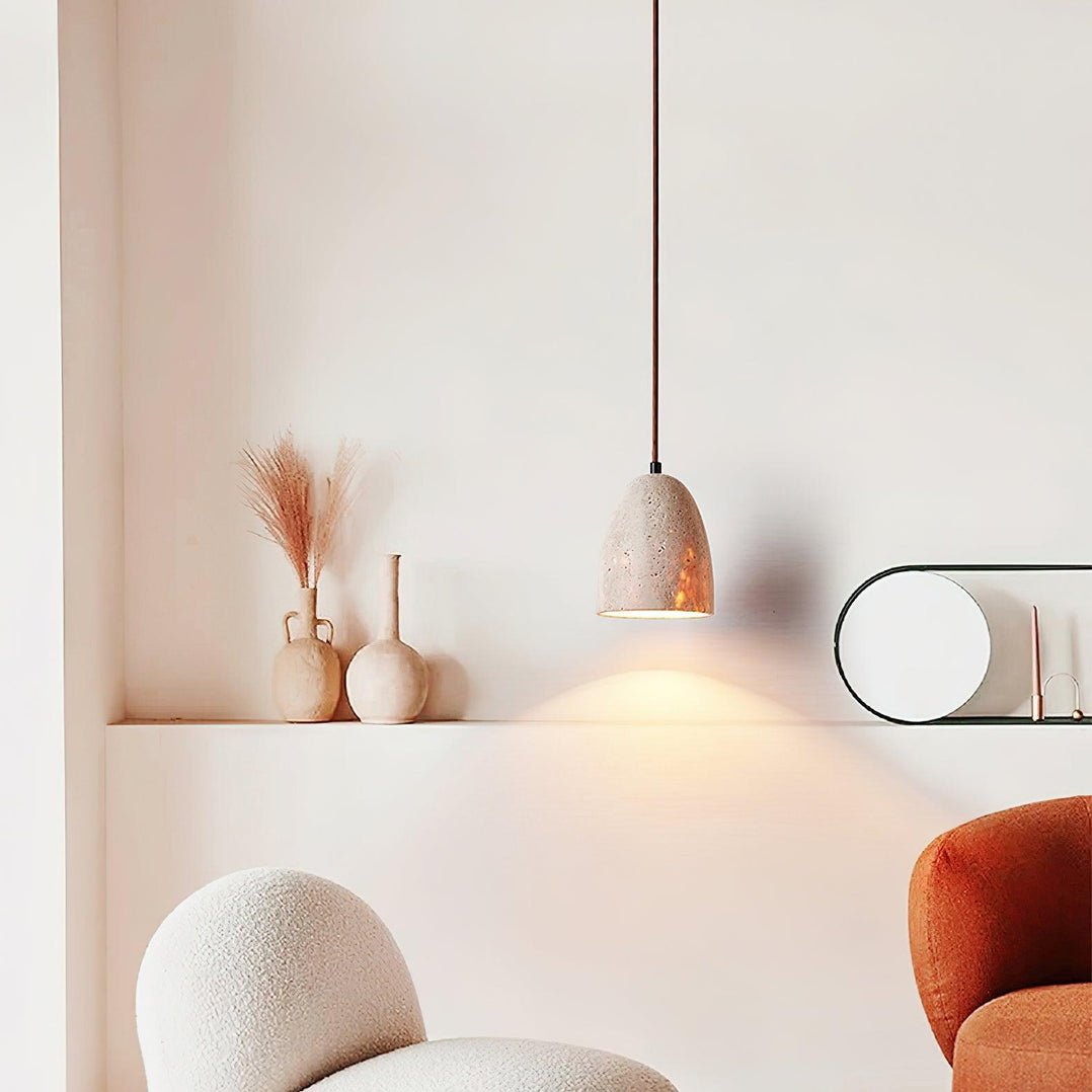 Ulvenenora Travertine Pendant Light-Moonnatur