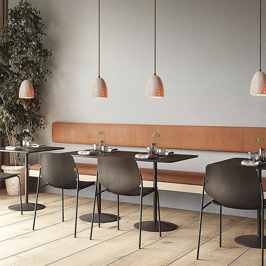 Ulvenenora Travertine Pendant Light-Moonnatur