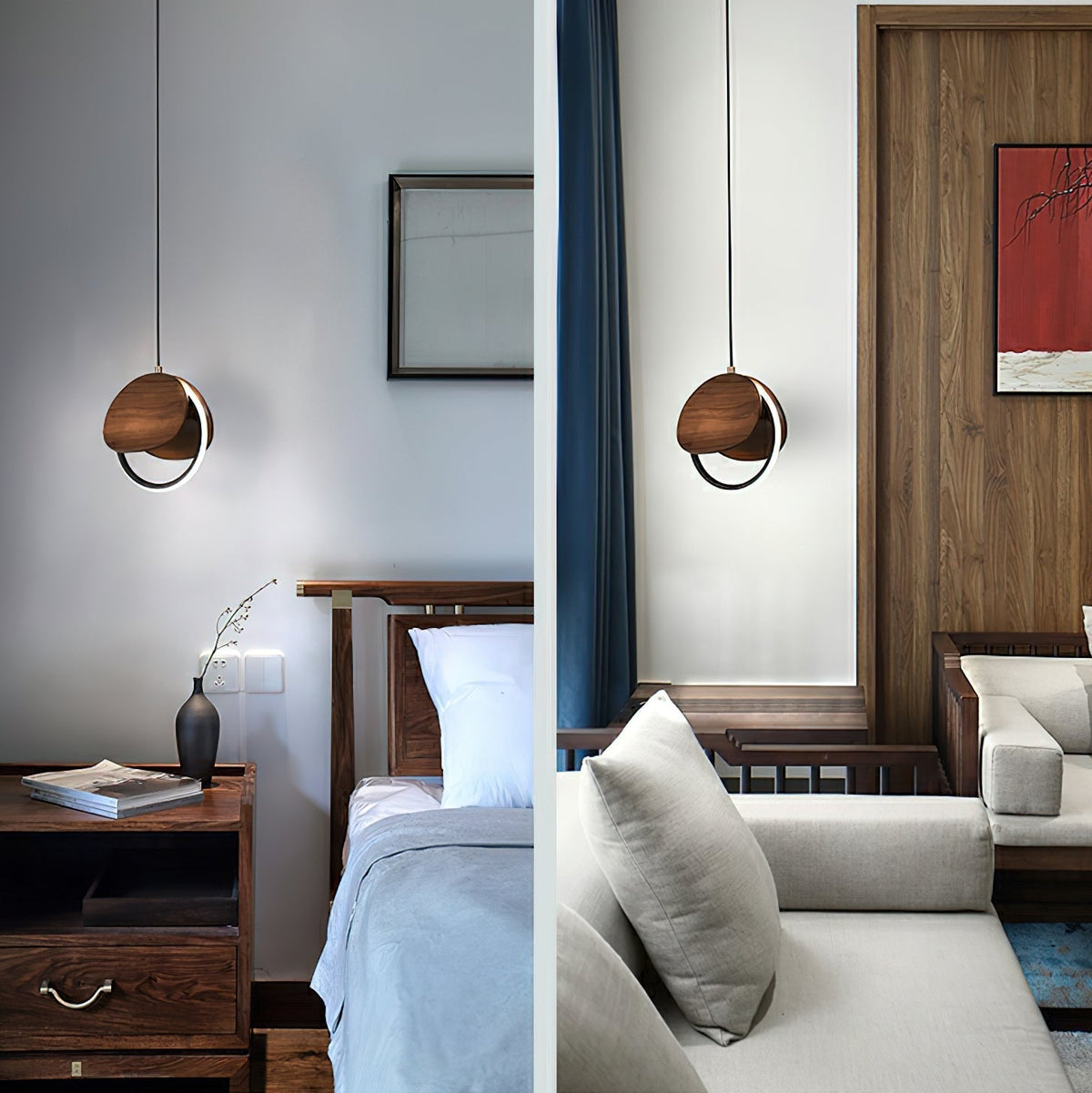 Tarenina Wood Pendant Light-Moonnatur