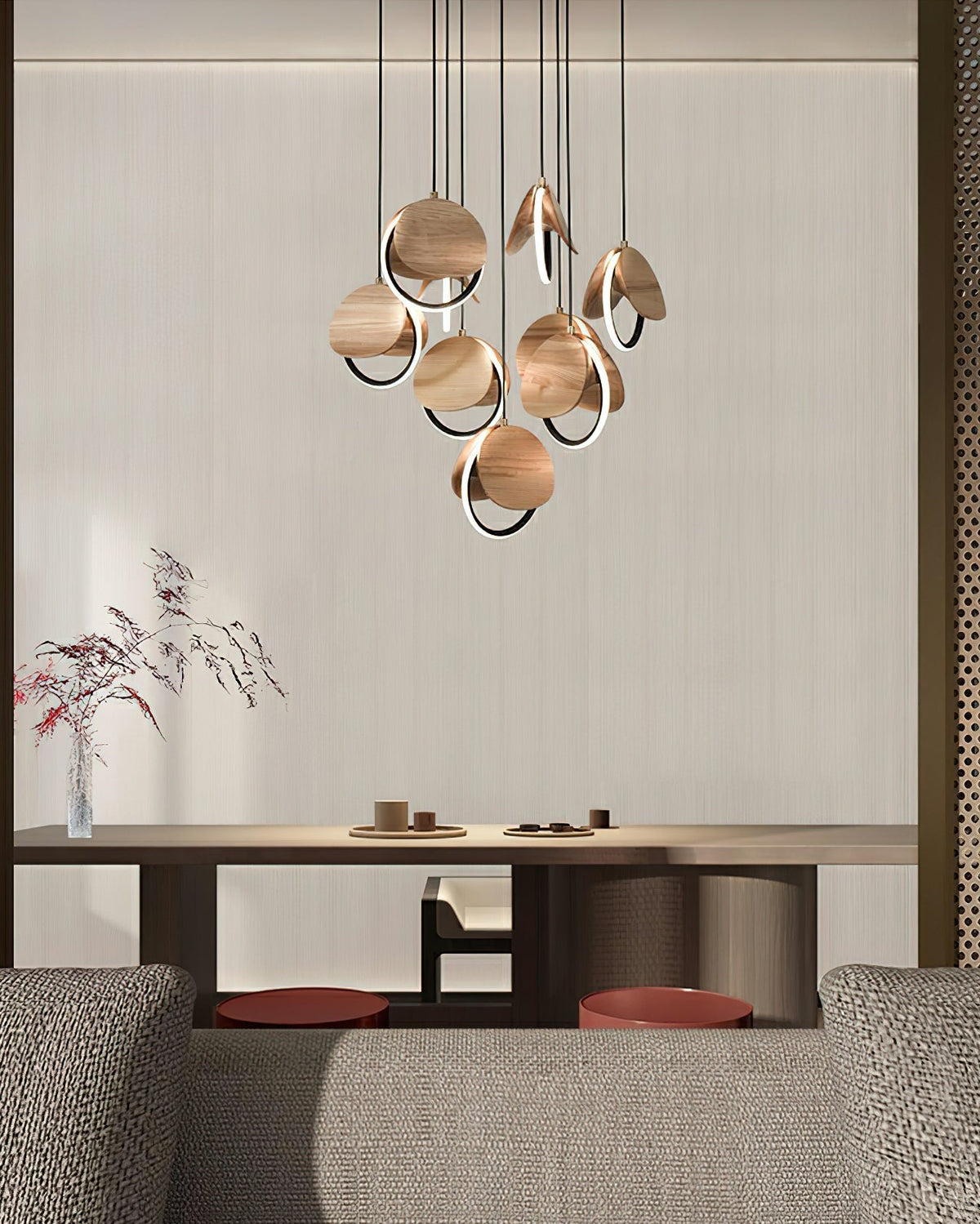 Tarenina Wood Pendant Light-Moonnatur