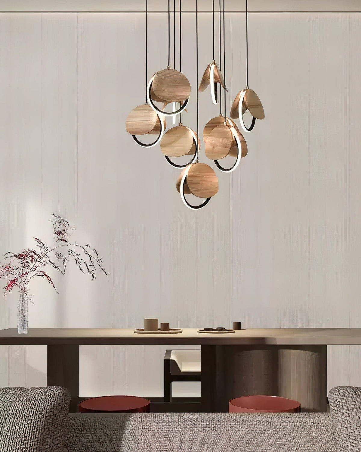 Tarenina Wood Pendant Light-Moonnatur