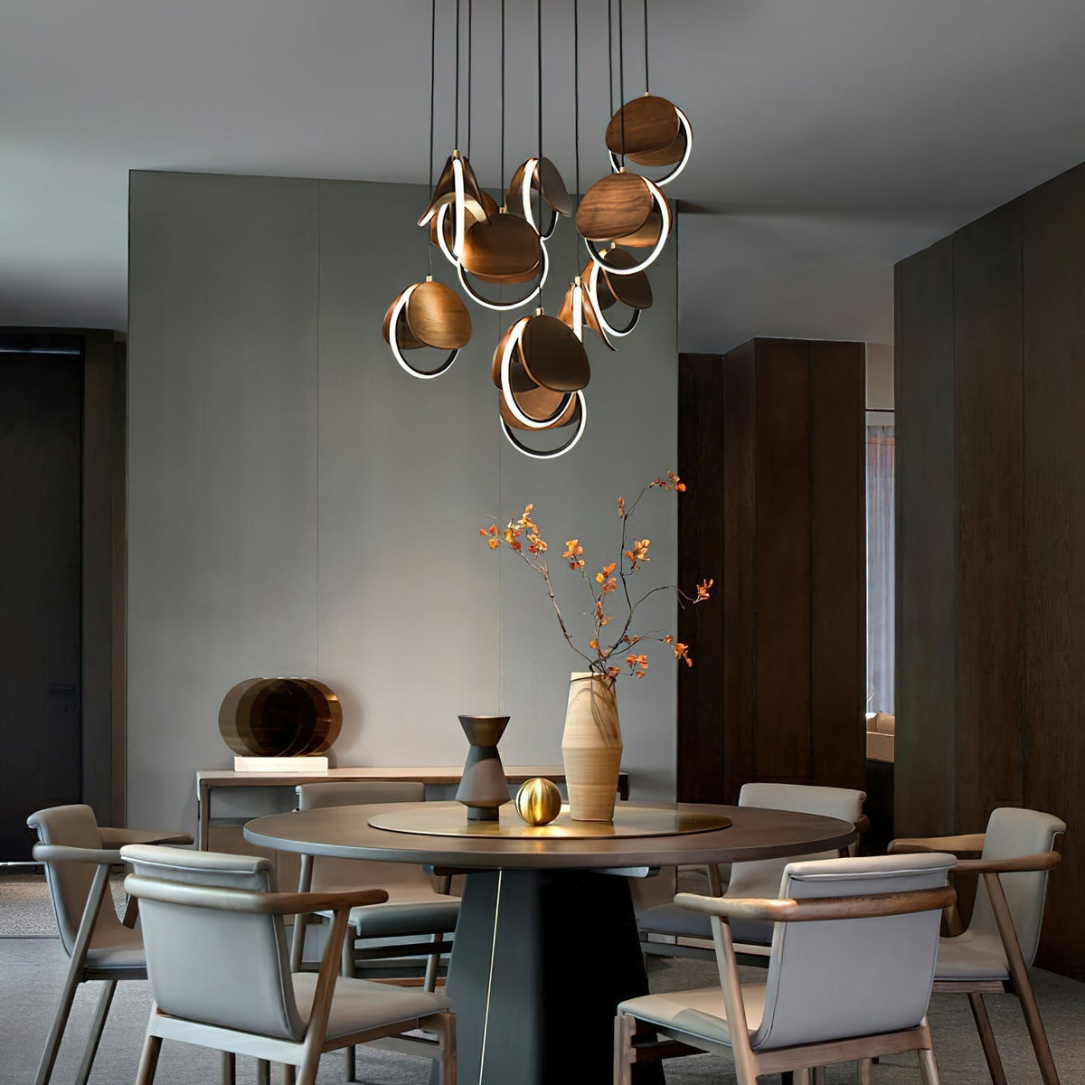 Tarenina Wood Pendant Light-Moonnatur