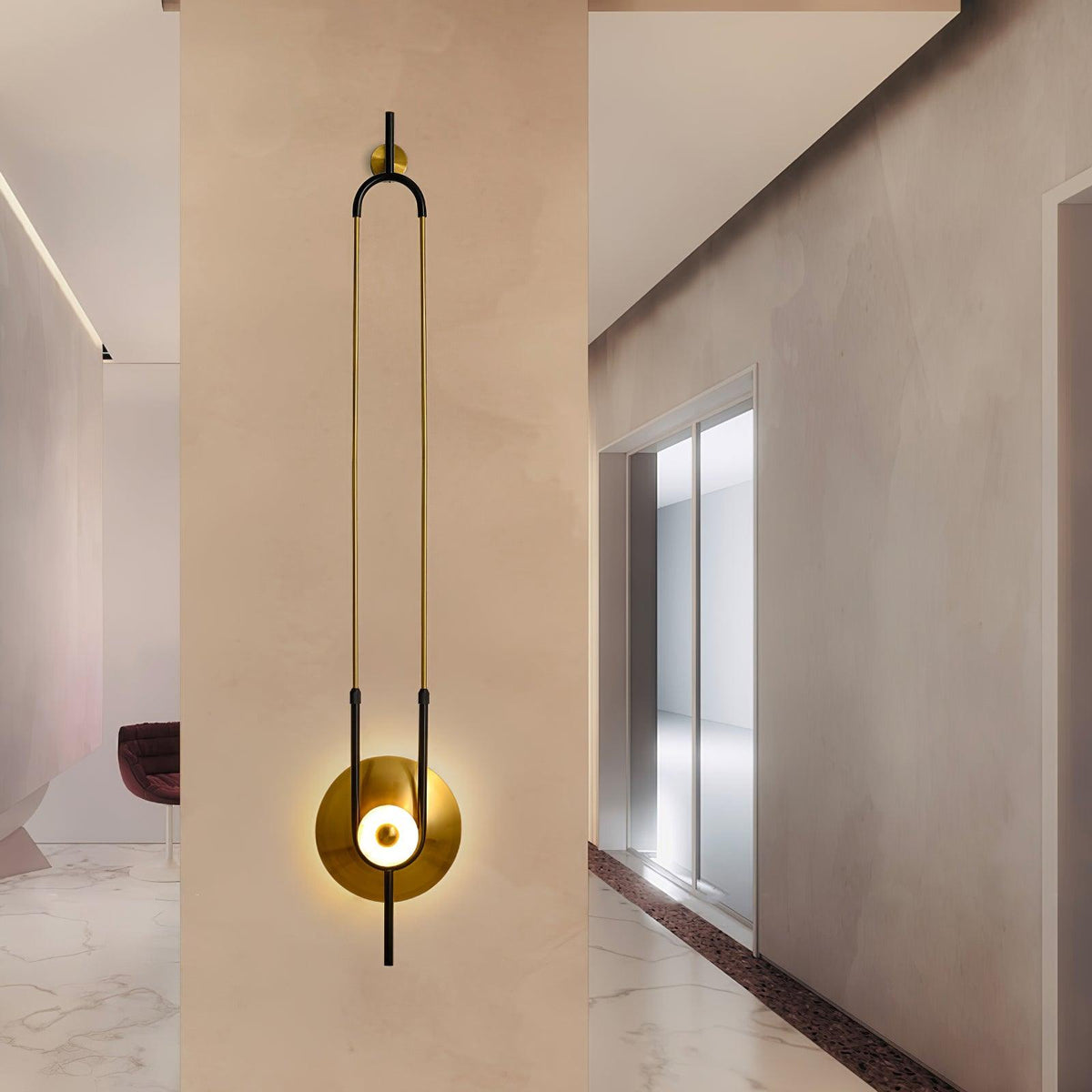 Ostren Marble Wall Lamp-Moonnatur