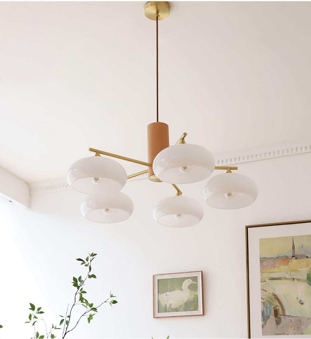 Quenelfern Glass Chandelier-Moonnatur