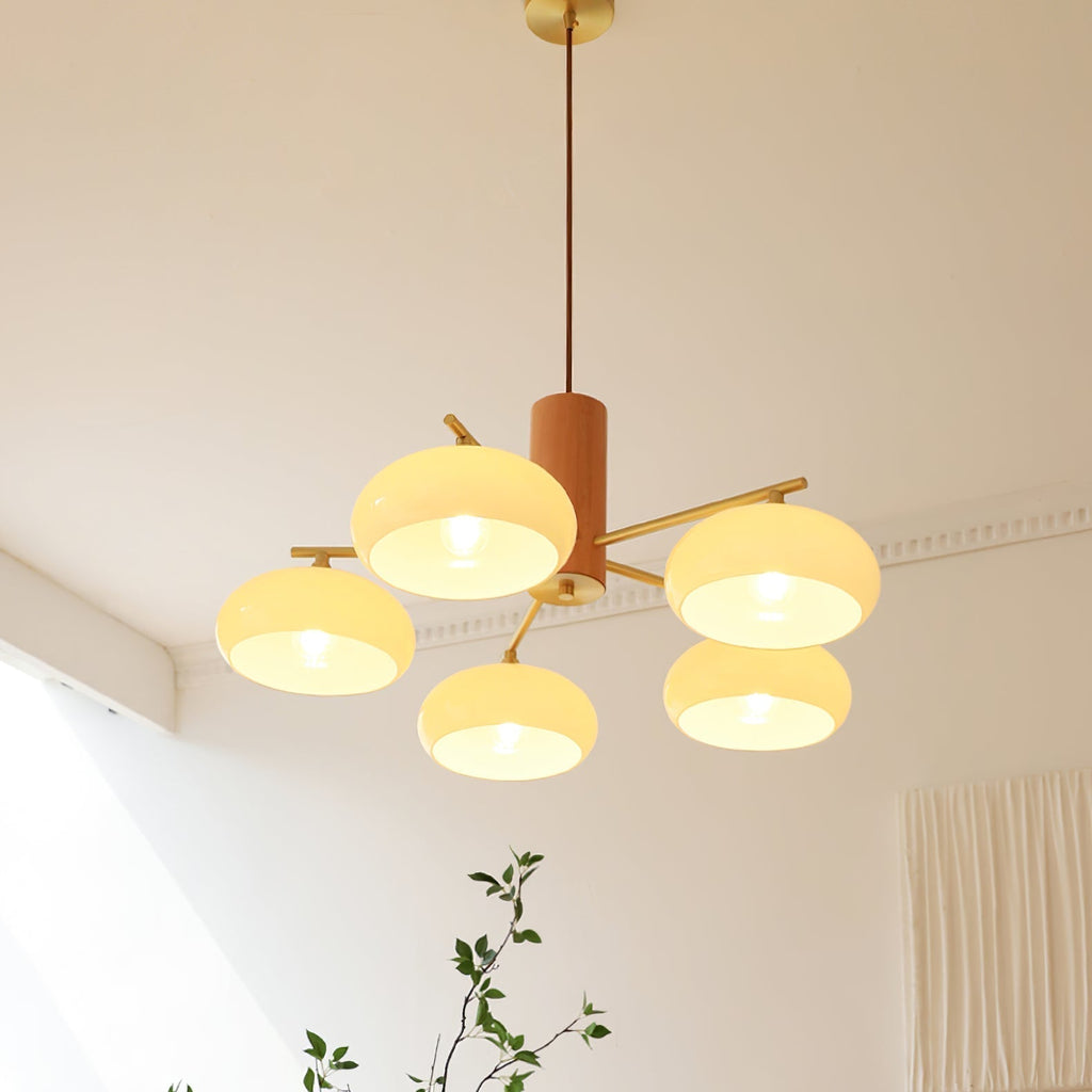 Quenelfern Glass Chandelier-Moonnatur