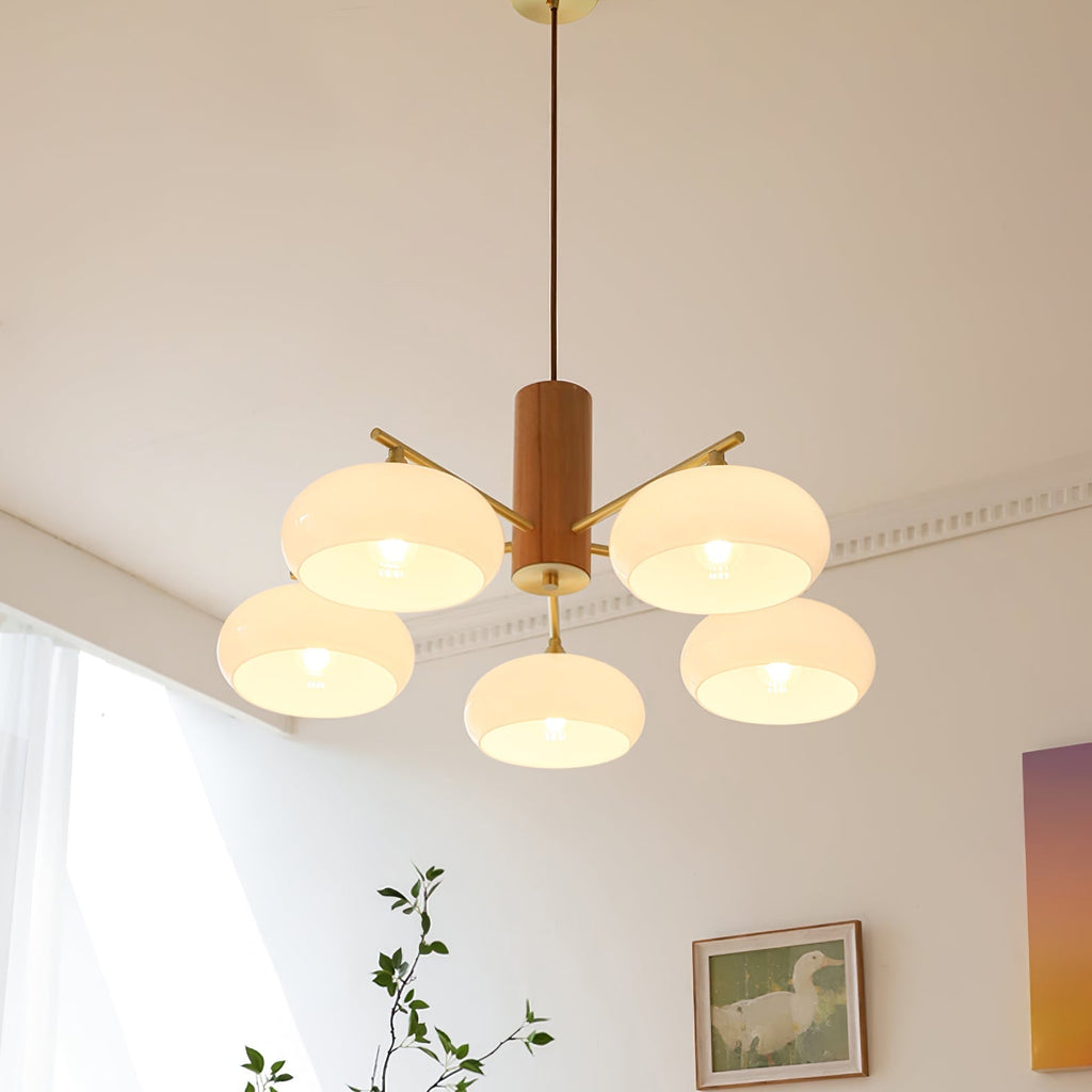 Quenelfern Glass Chandelier-Moonnatur