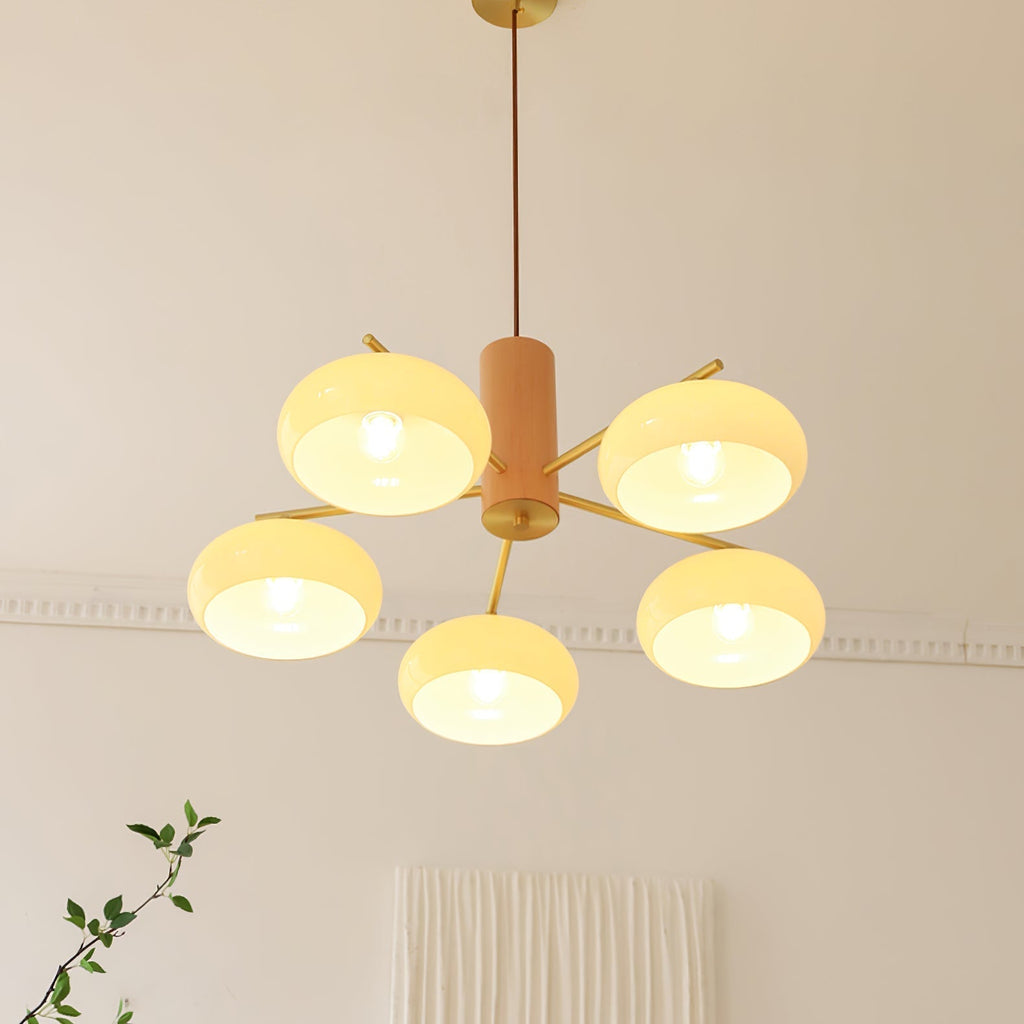 Quenelfern Glass Chandelier-Moonnatur