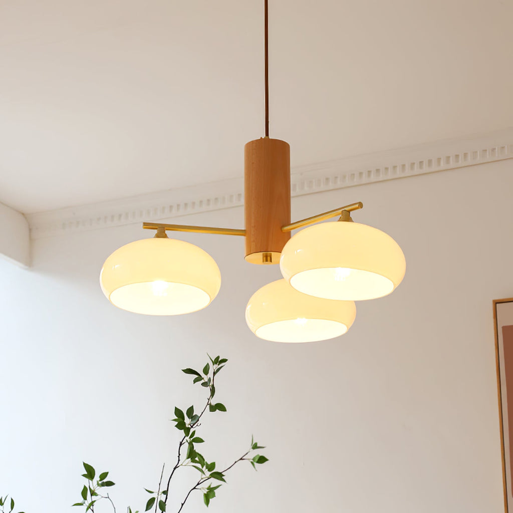 Quenelfern Glass Chandelier-Moonnatur