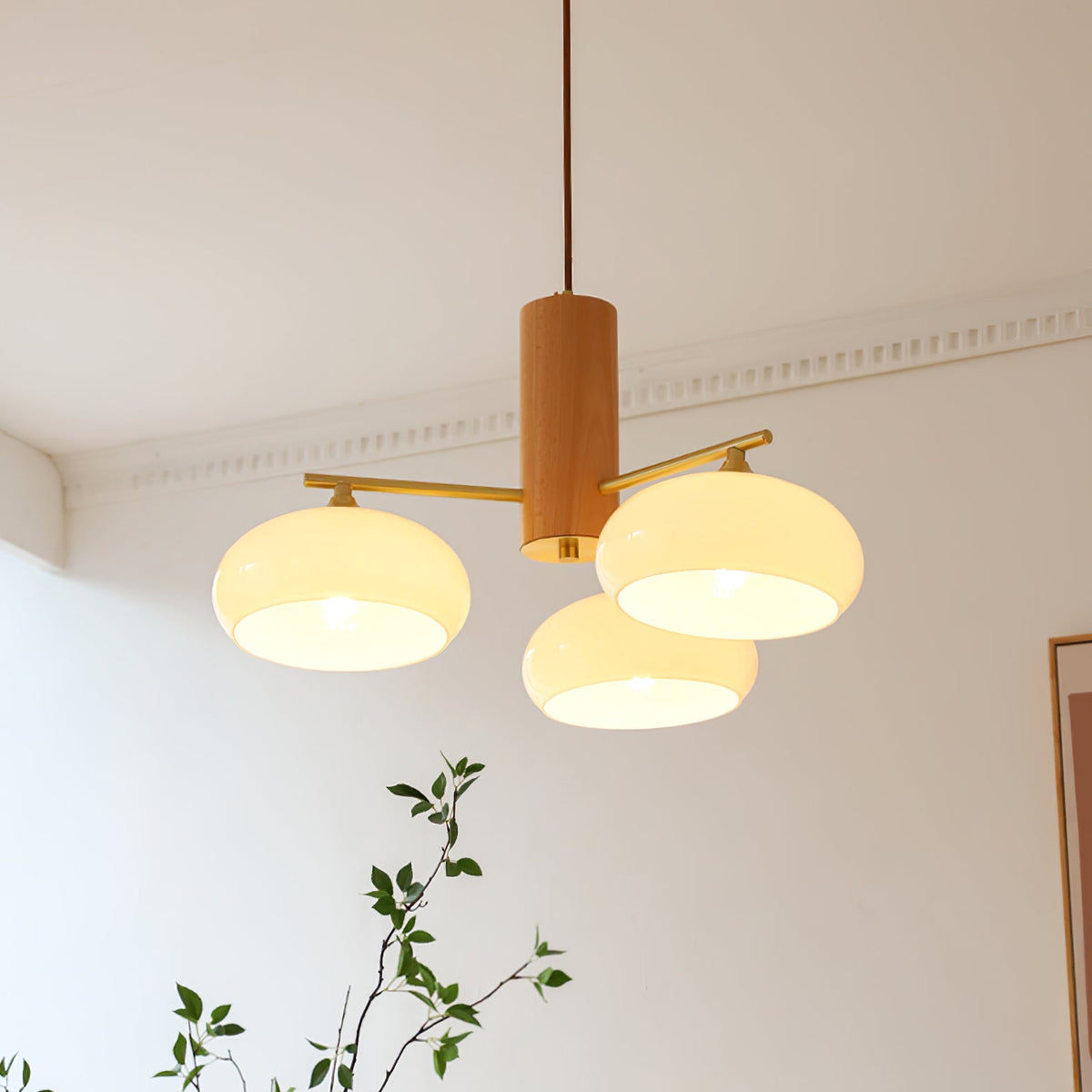 Quenelfern Glass Chandelier-Moonnatur