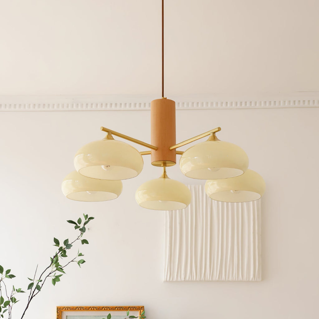 Quenelfern Glass Chandelier-Moonnatur