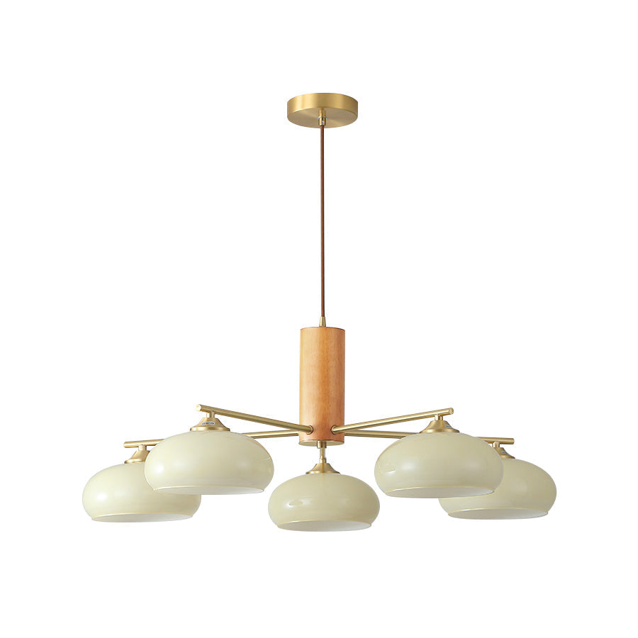 Quenelfern Glass Chandelier-Moonnatur