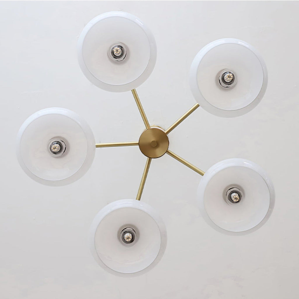 Quenelfern Glass Chandelier-Moonnatur