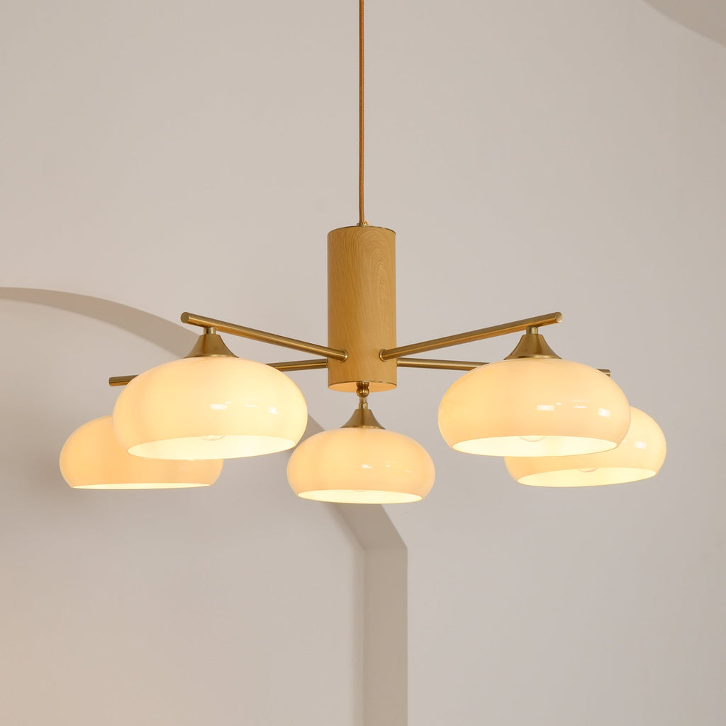Quenelfern Glass Chandelier-Moonnatur