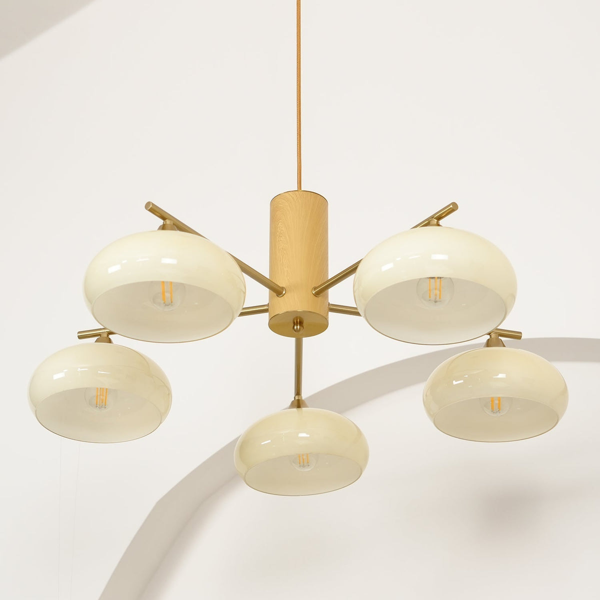 Quenelfern Glass Chandelier-Moonnatur