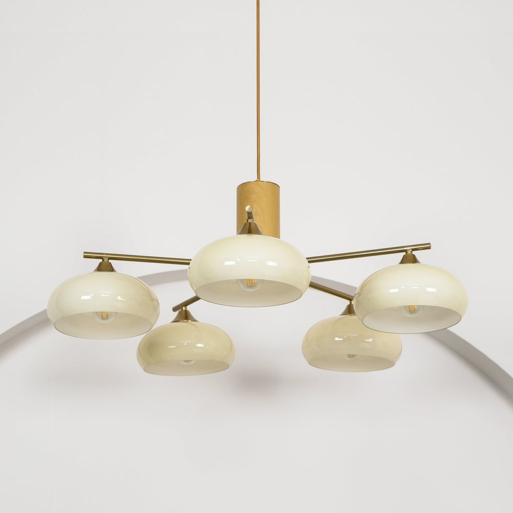 Quenelfern Glass Chandelier-Moonnatur