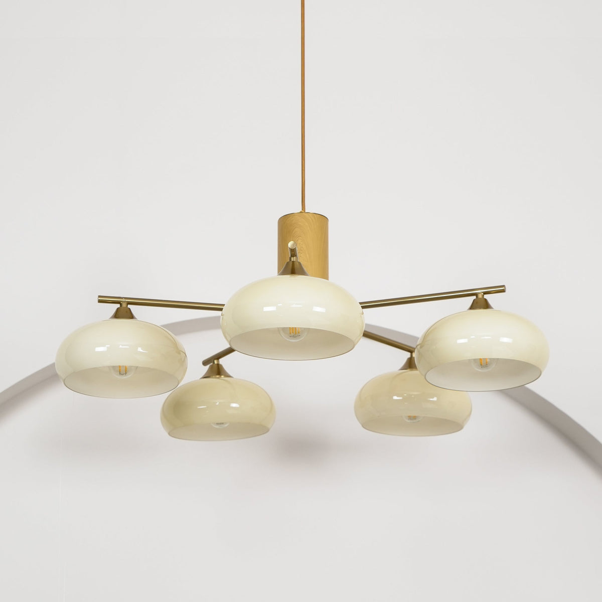 Quenelfern Glass Chandelier-Moonnatur