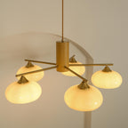Quenelfern Glass Chandelier-Moonnatur