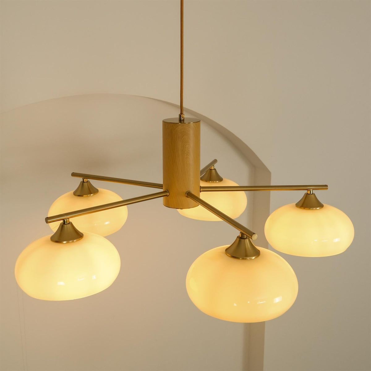 Quenelfern Glass Chandelier-Moonnatur
