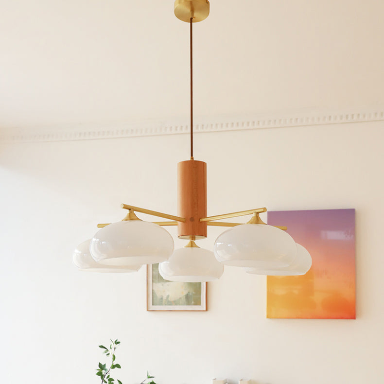 Quenelfern Glass Chandelier-Moonnatur